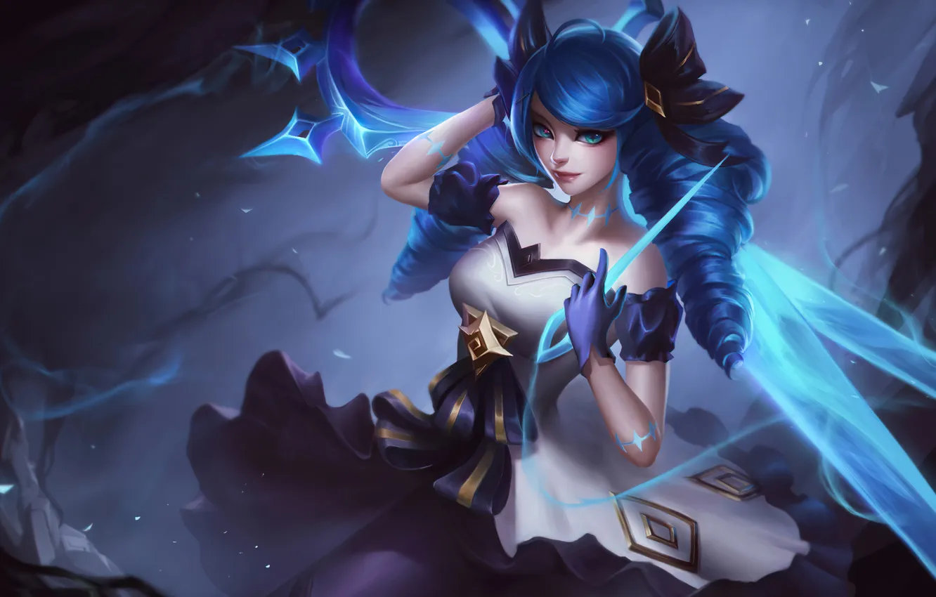 Photo wallpaper girl, magic, game, character, Gwen, character, League of Legends, LOL