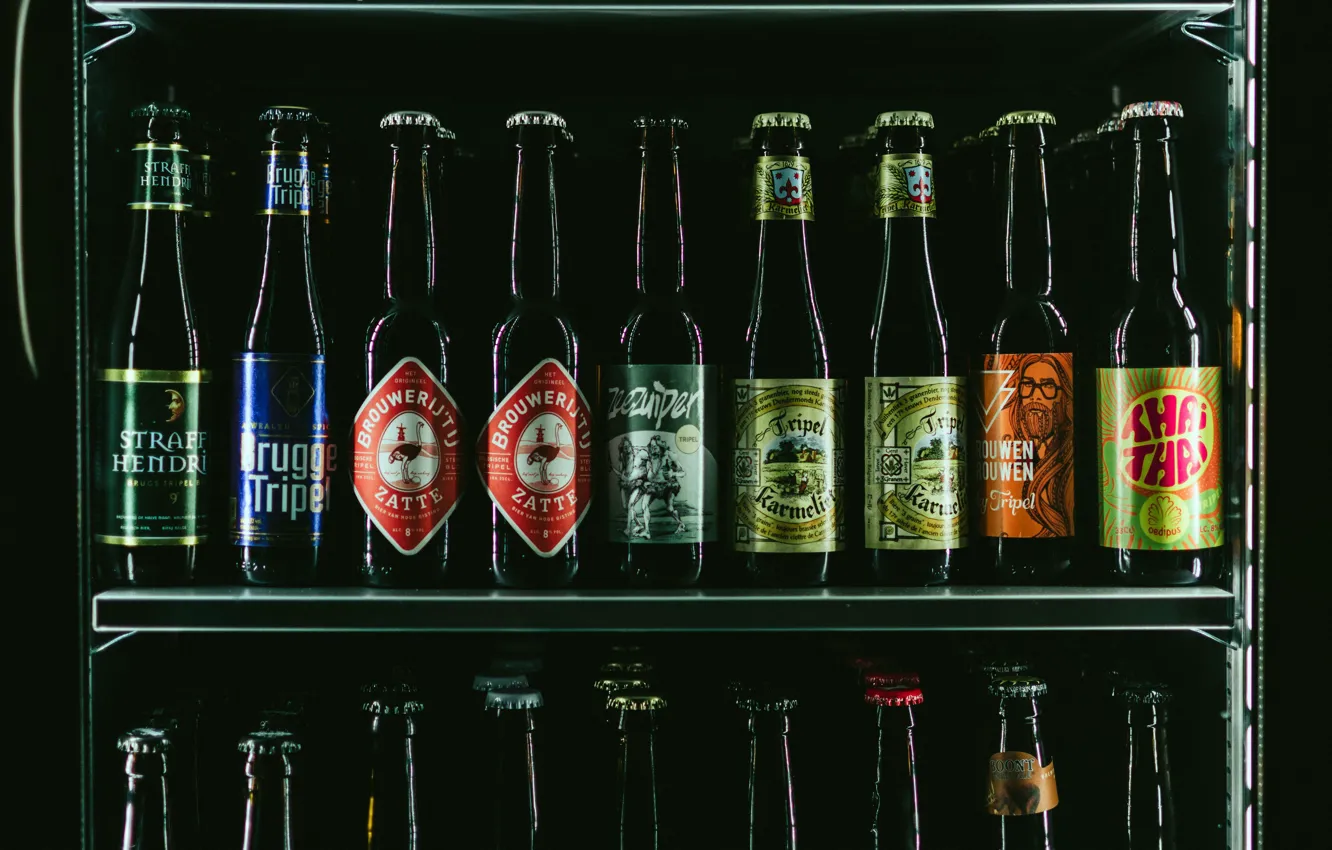 Photo wallpaper beer, beauty, bottle