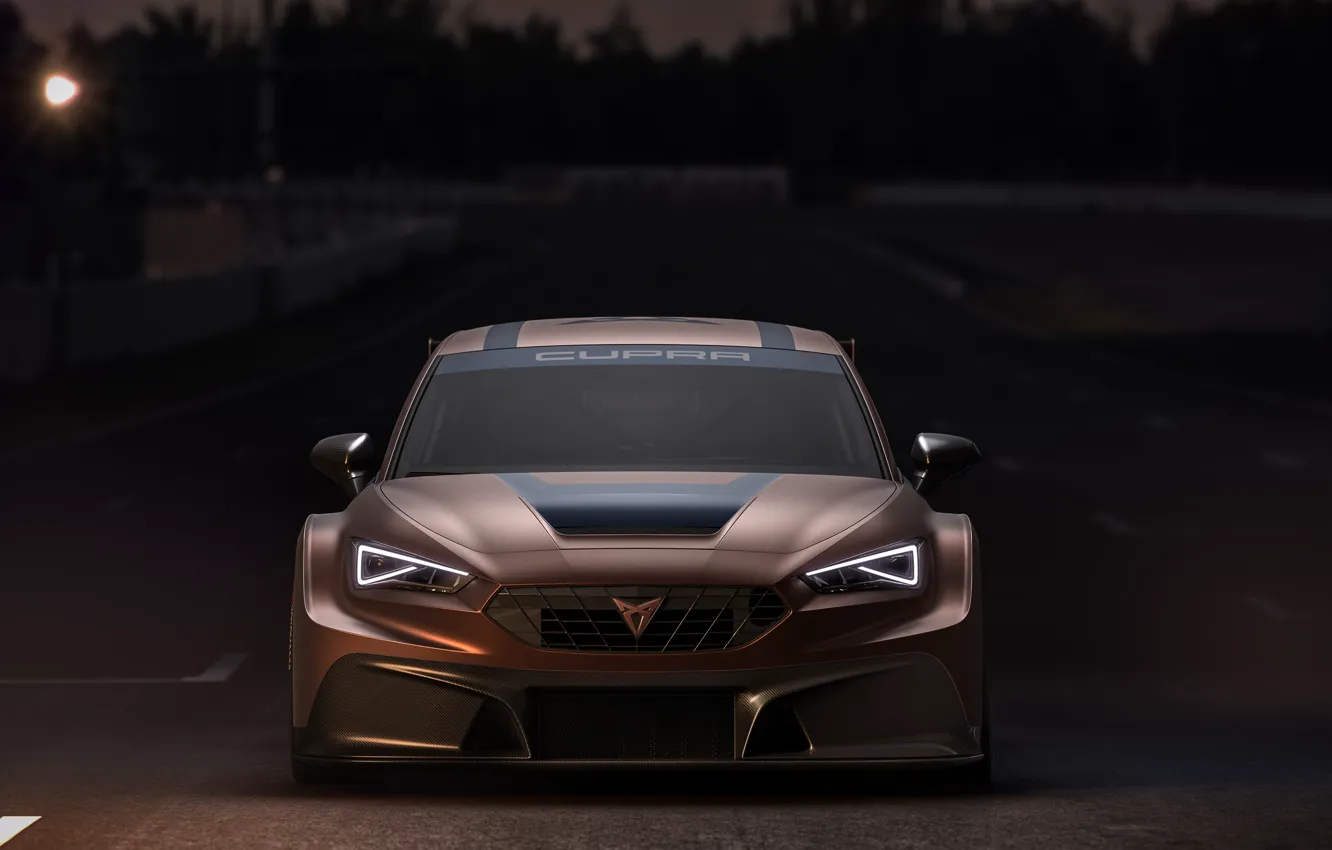 Photo wallpaper front view, Leon, Competition, Seat, Cupra, 2020