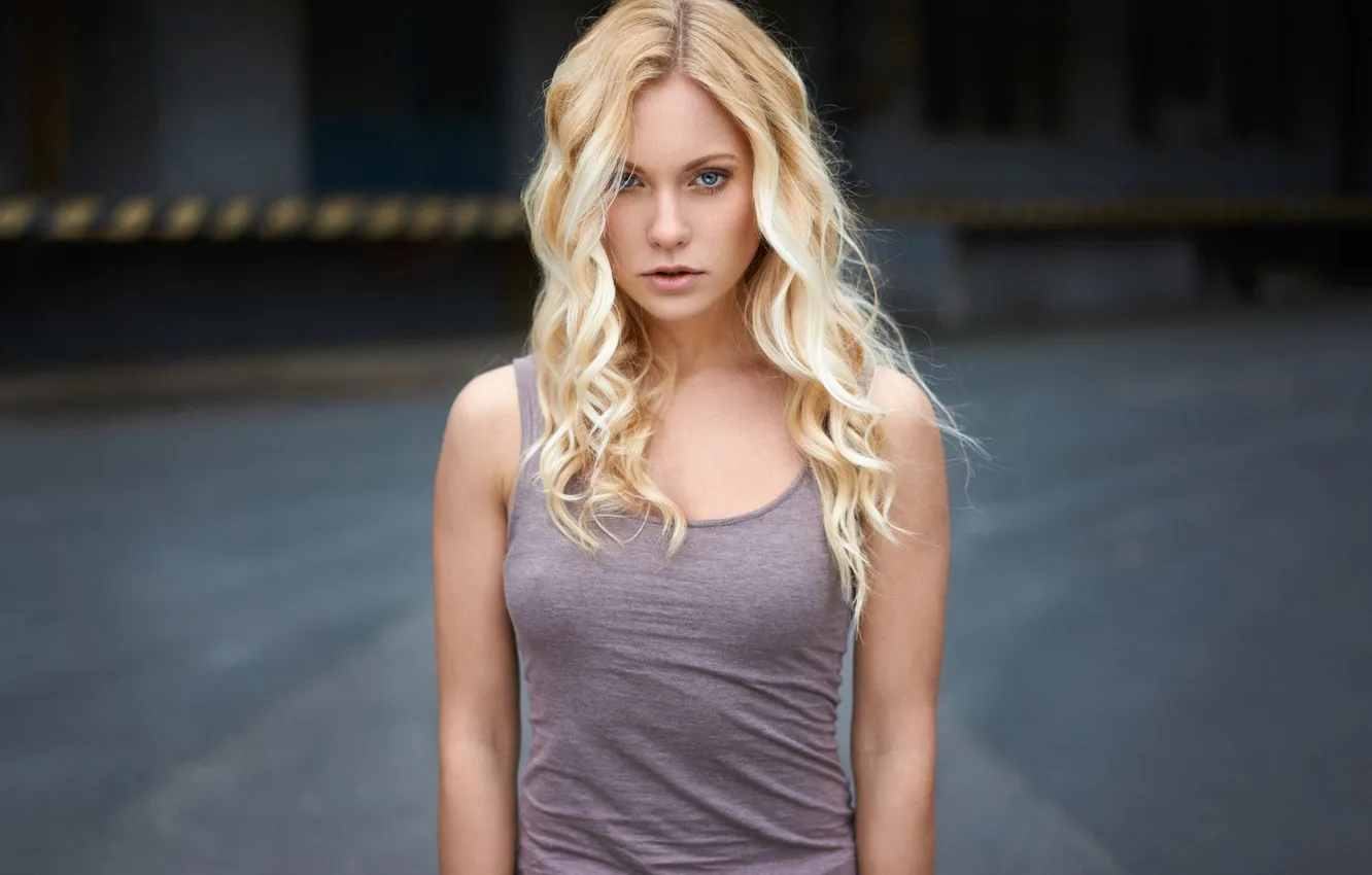 Photo wallpaper look, pose, model, portrait, makeup, Mike, hairstyle, blonde