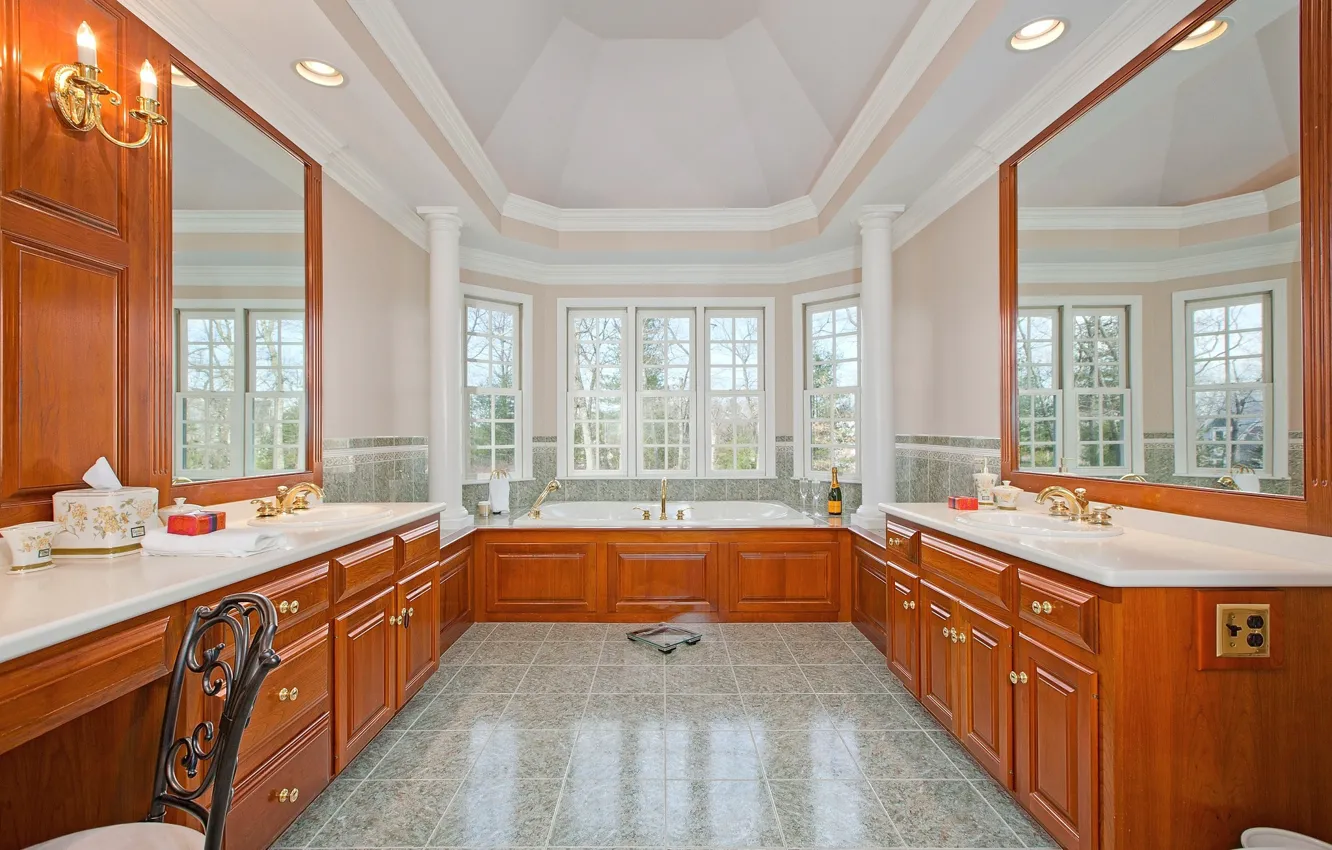 Photo wallpaper room, interior, bathroom