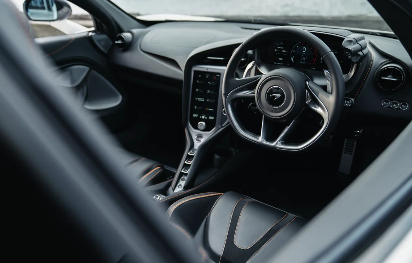 Photo wallpaper McLaren, Steering Wheel, 750S, McLaren 750S Spider