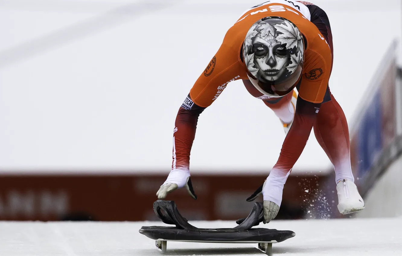 Photo wallpaper helmet, athlete, skeleton