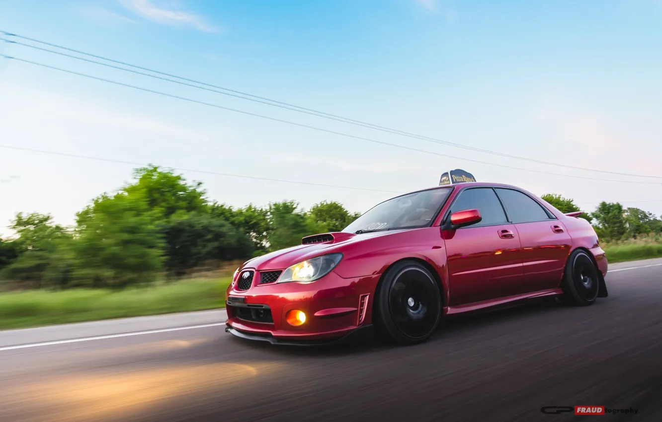 Photo wallpaper Subaru, Impreza, WRX, Japan, road, STI, tuning, power