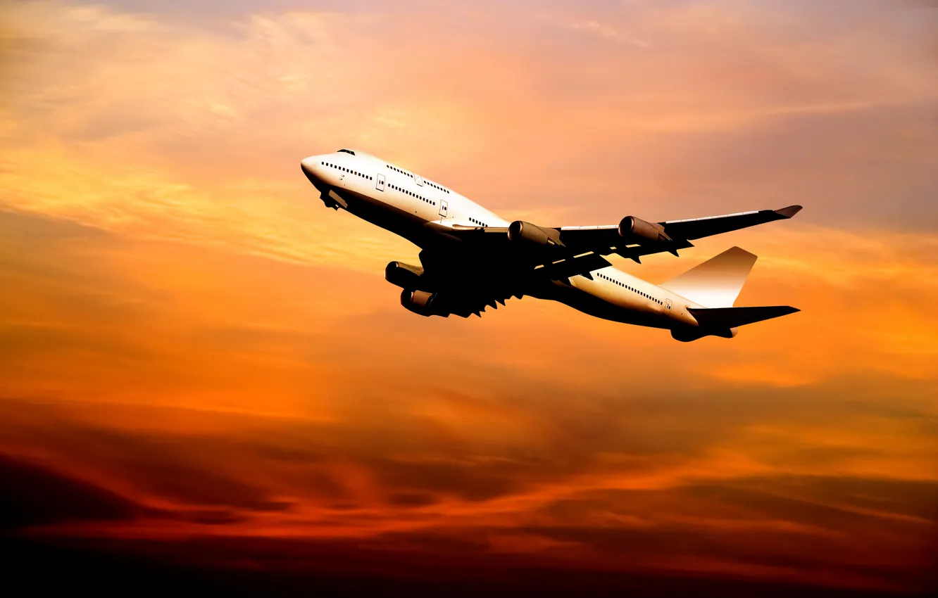Photo wallpaper sky, aviation, transportation, airplain