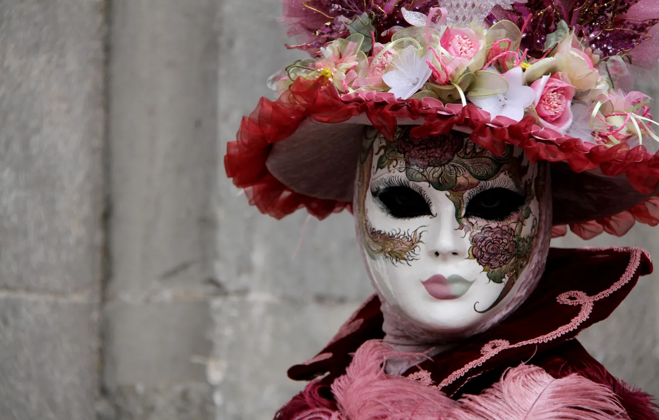 Photo wallpaper mask, costume, Venice, carnival