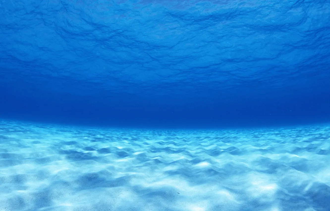 Photo wallpaper water, blue, the bottom