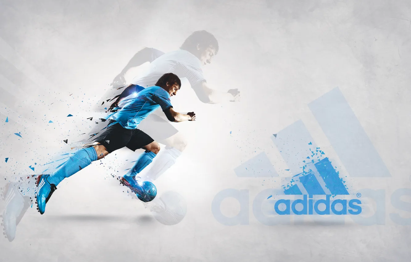 Photo wallpaper football, the ball, speed, running, emblem, Adidas, adidas