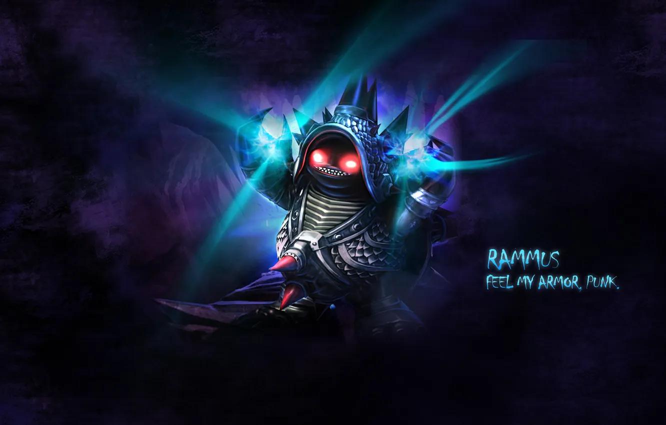 Photo wallpaper League of Legends, punk, LoL, chrome, Rammus, feel my armor, Rammus
