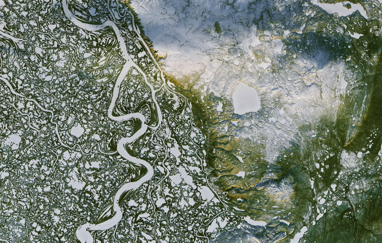 Photo wallpaper Canada, Delta, Mackenzie River