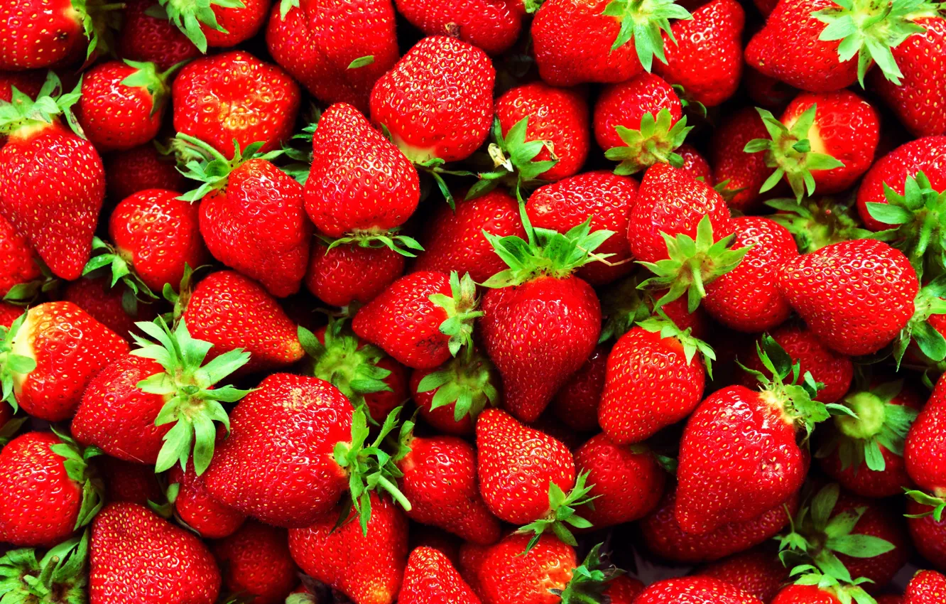 Photo wallpaper berries, strawberry, a lot, ripe