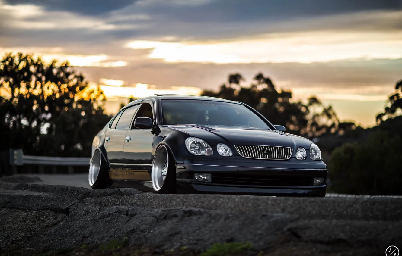 Photo wallpaper car, tuning, stance, Lexus GS