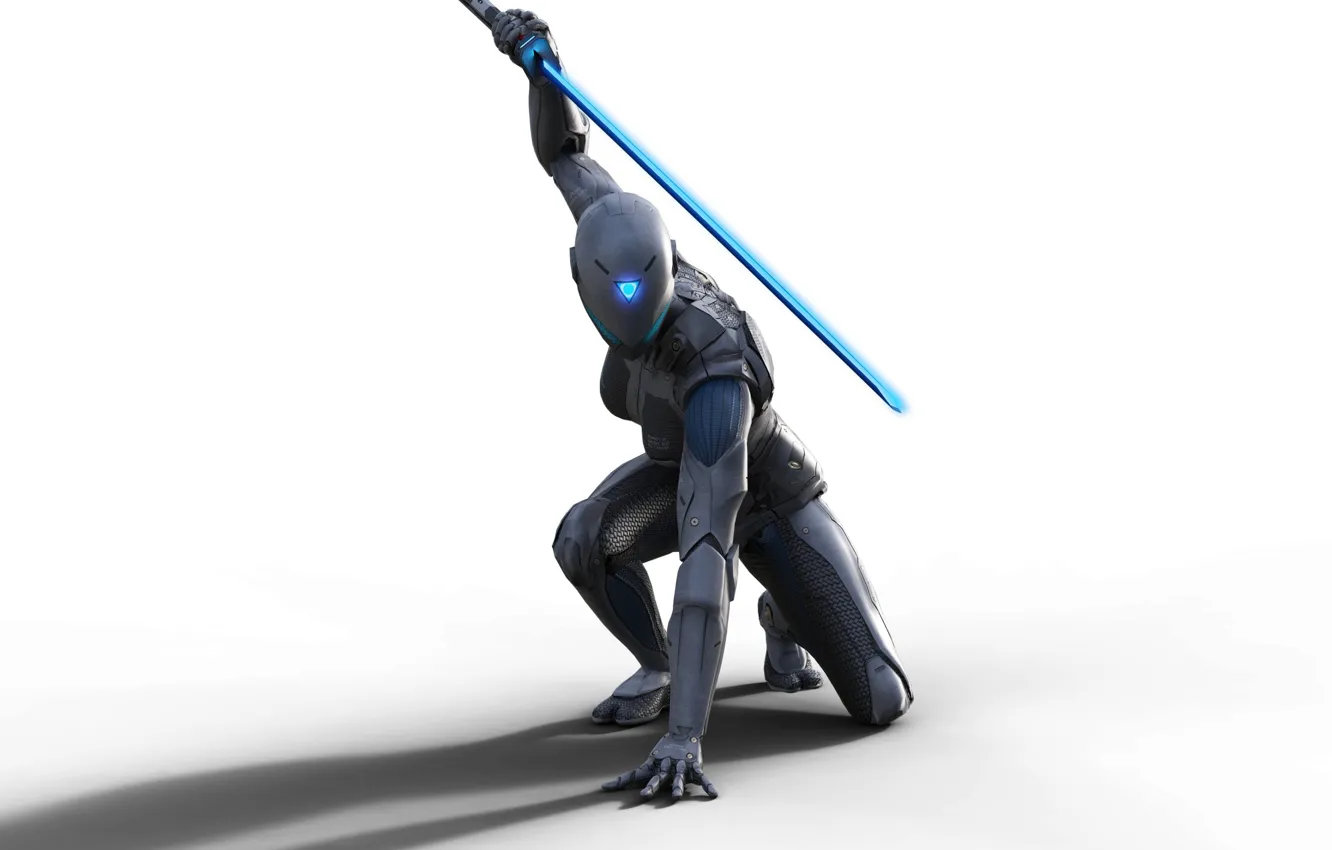 Photo wallpaper sword, game, robot, armor, ken, blade, ninja, cyborg