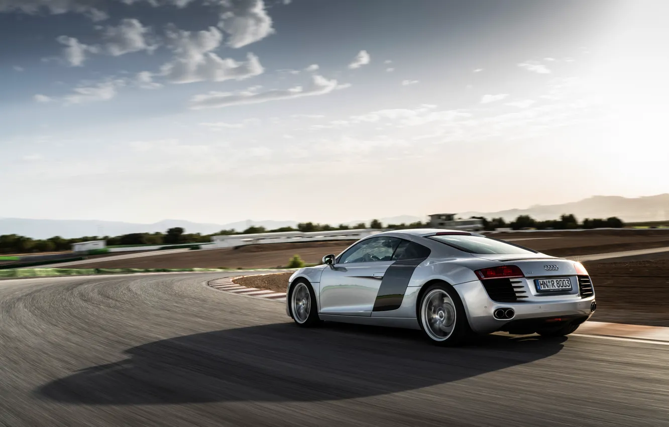 Photo wallpaper Audi, Audi R8, supercar, Quattro, speed, R8