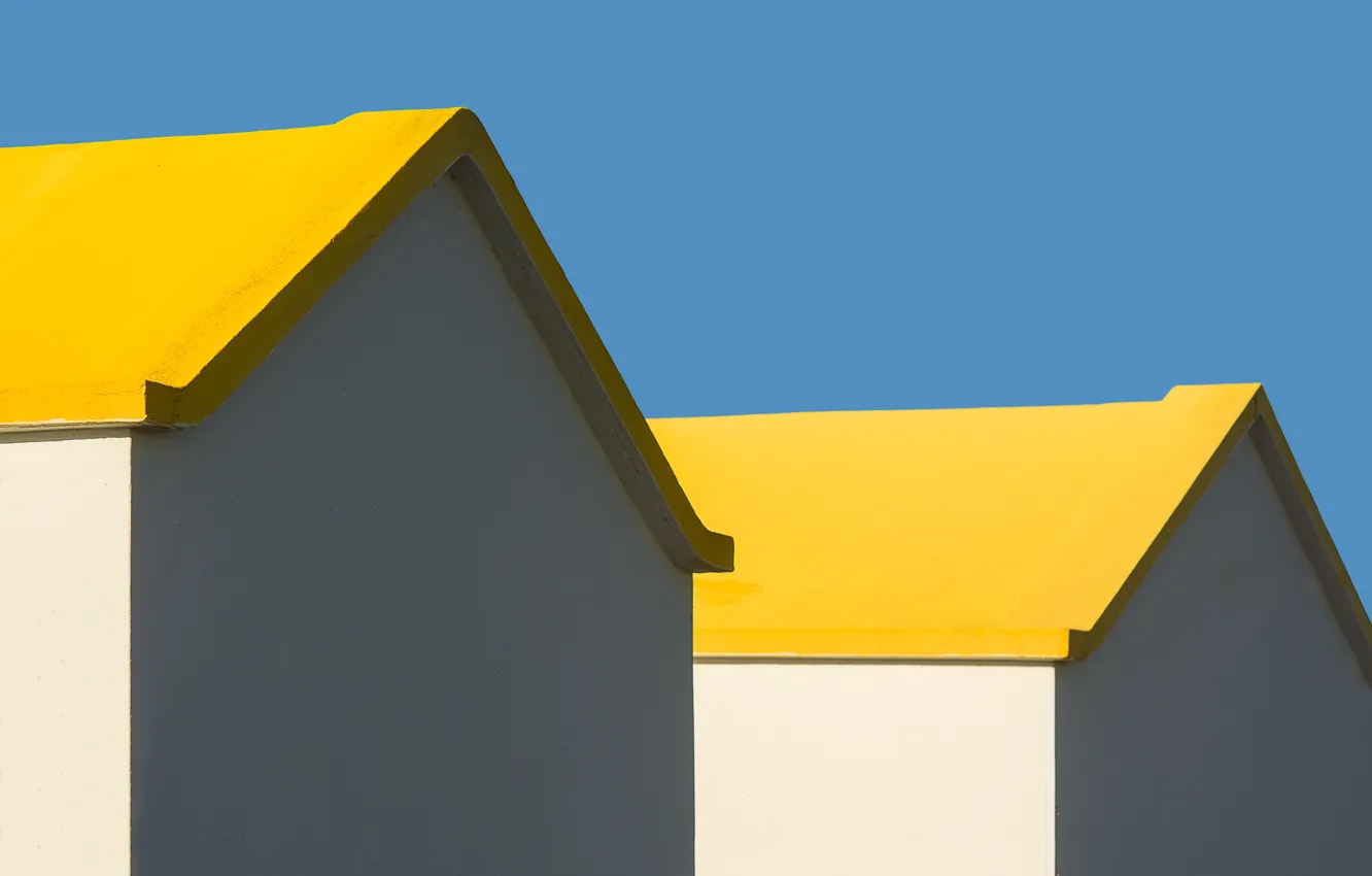 Photo wallpaper roof, the sky, house