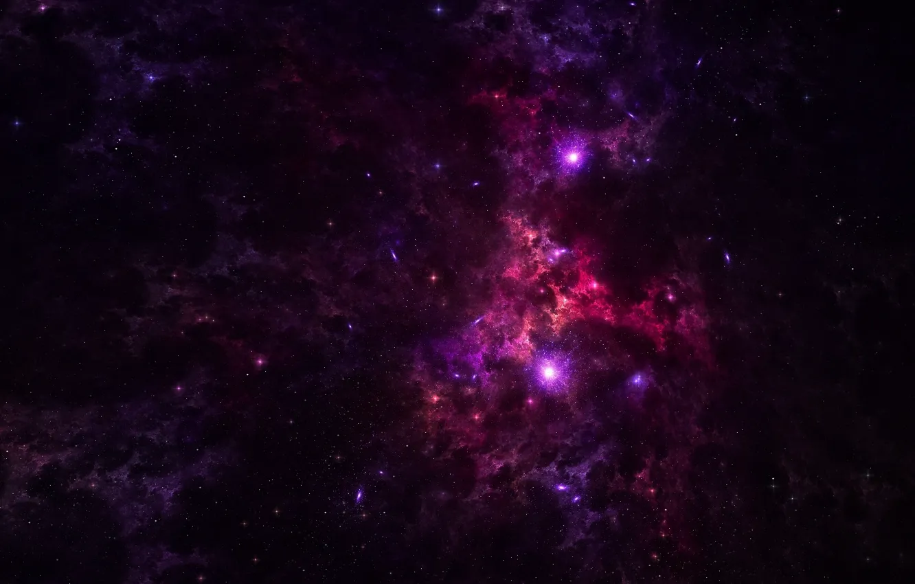 Photo wallpaper space, nebula, stars, abyss, nebula