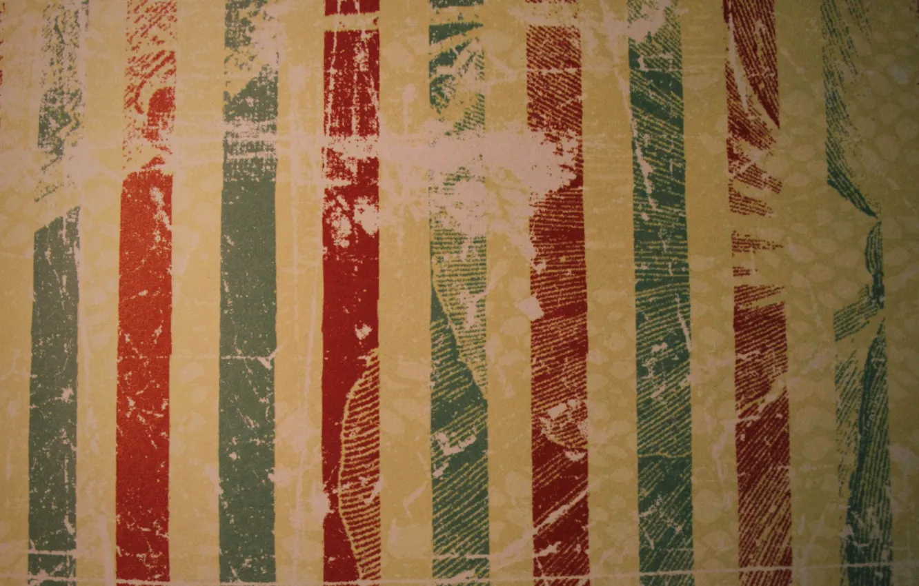 Photo wallpaper red, green, strip, old, vintage, vintage, shabby