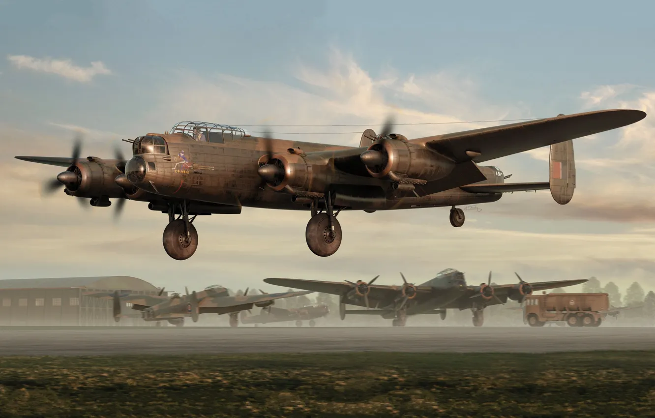 Photo wallpaper UK, Lancaster, heavy bomber, Avro 683 Lancaster B.II