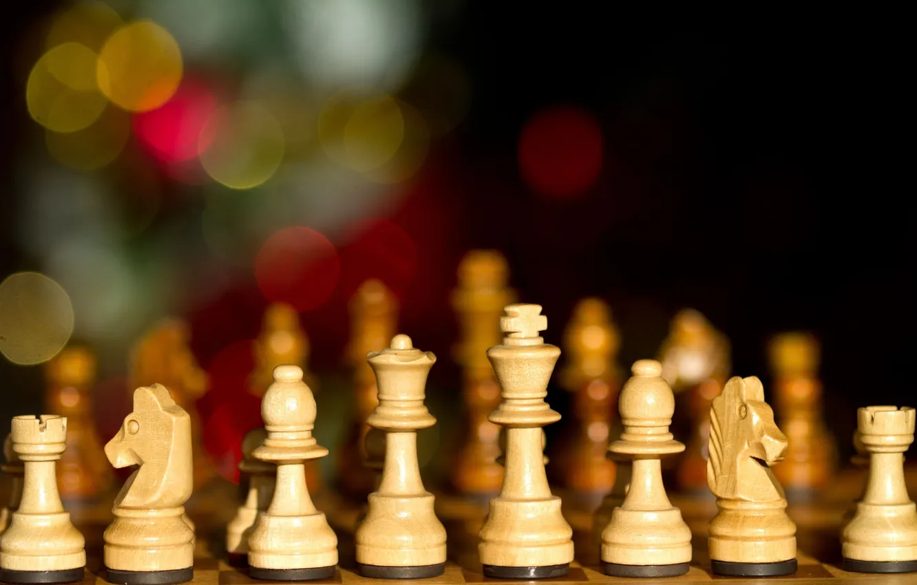 Photo wallpaper macro, the game, chess, figure