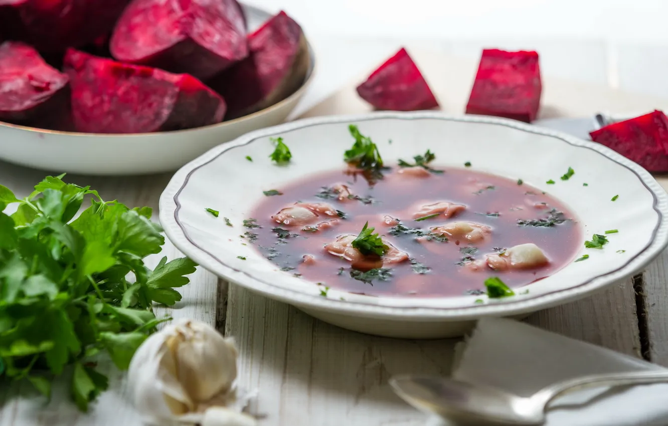 Photo wallpaper food, plate, soup