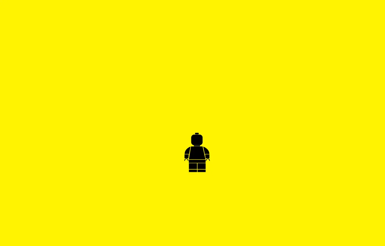 Photo wallpaper black, yellow, Lego