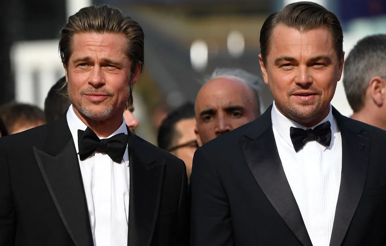 Photo wallpaper actors, Brad Pitt, Leonardo DiCaprio