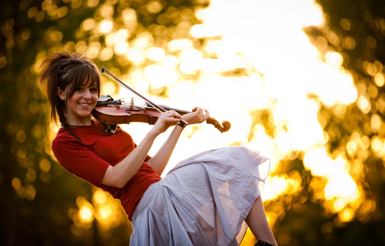 Photo wallpaper violin, beauty, violin, Lindsey Stirling, Lindsey Stirling