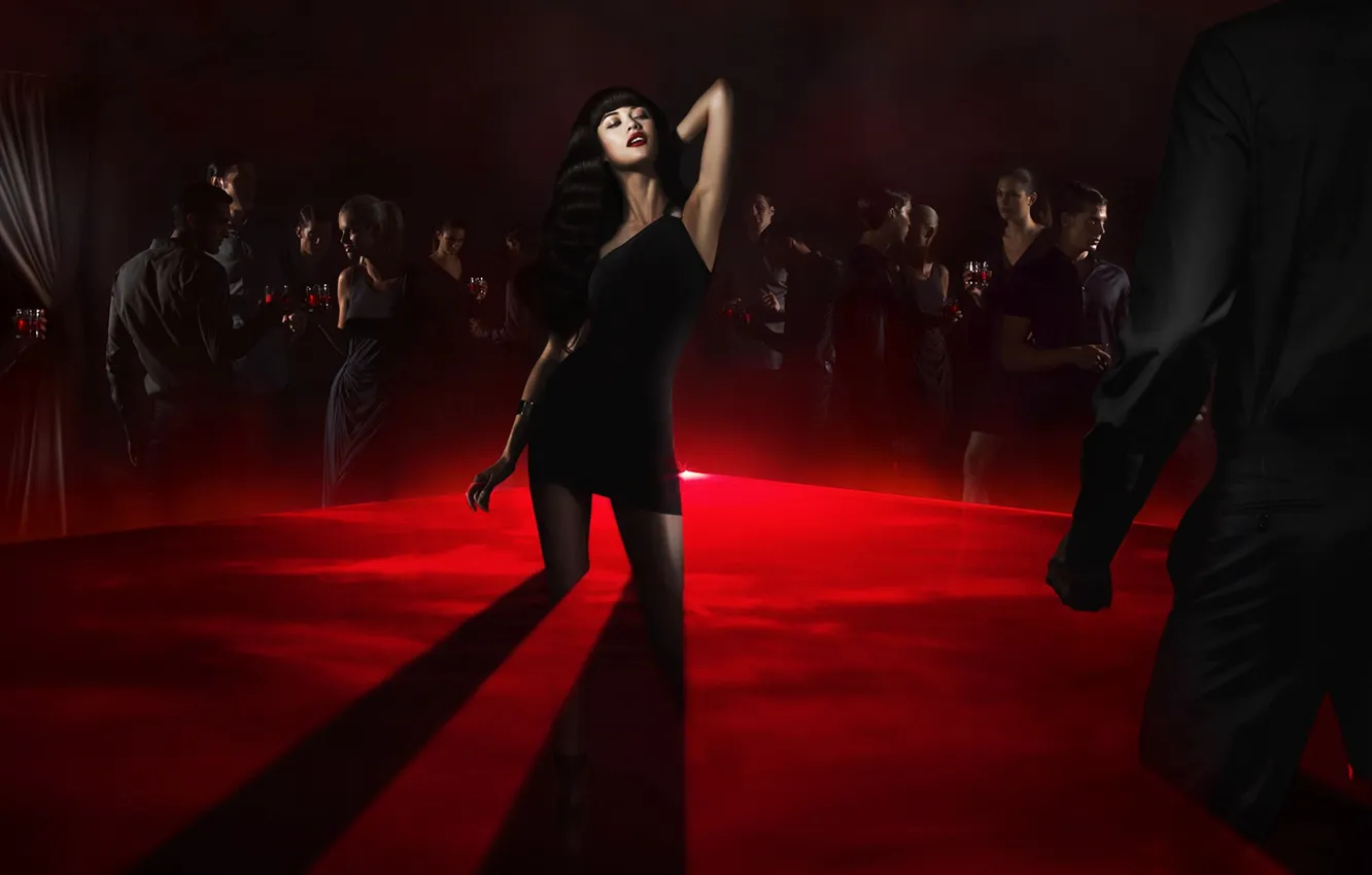 Photo wallpaper red, Olga Kurylenko, party