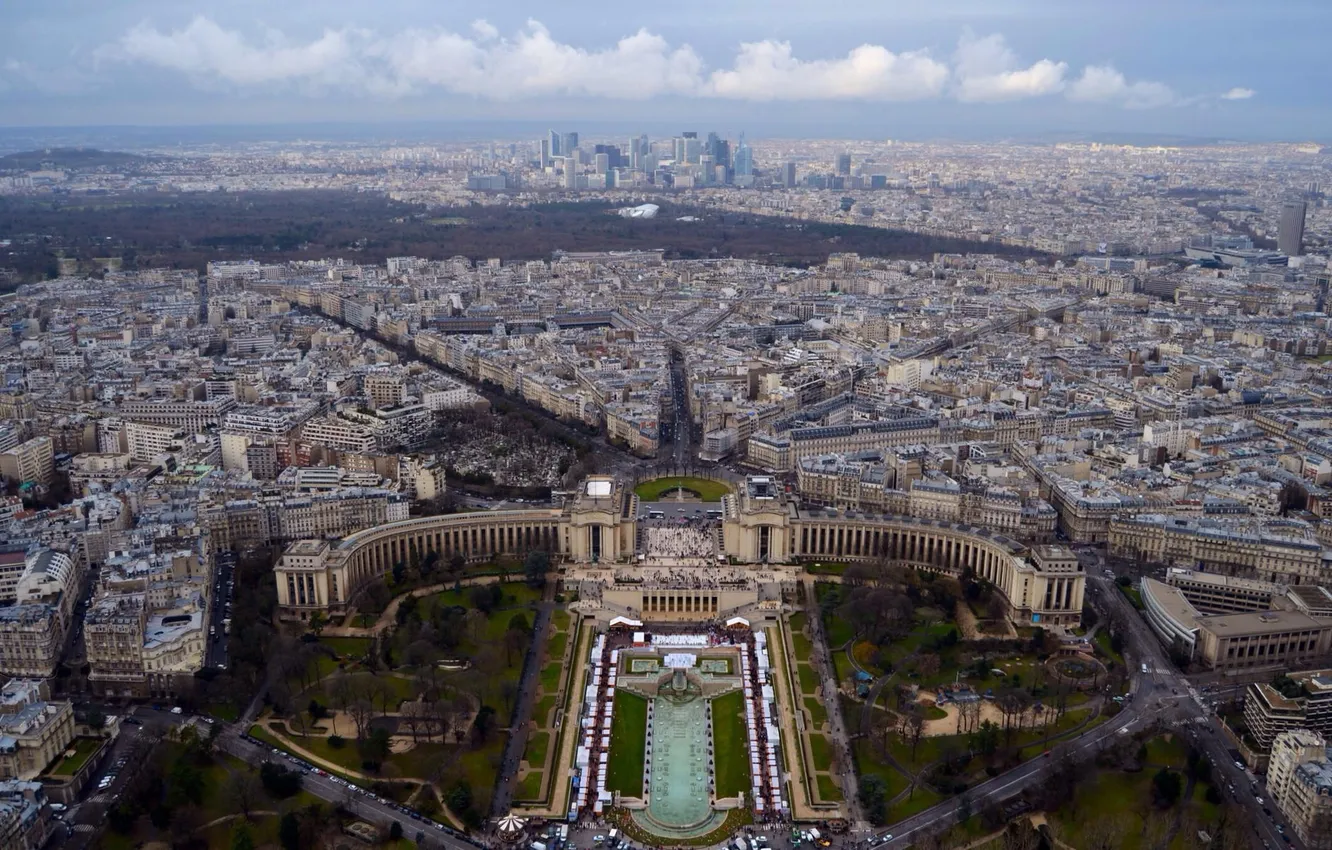 Photo wallpaper Paris, view, panorama