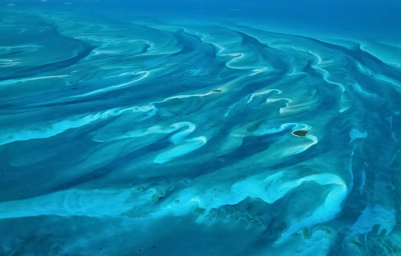 Photo wallpaper water, the ocean, blue, island, retina, 10.8, osx, aerial