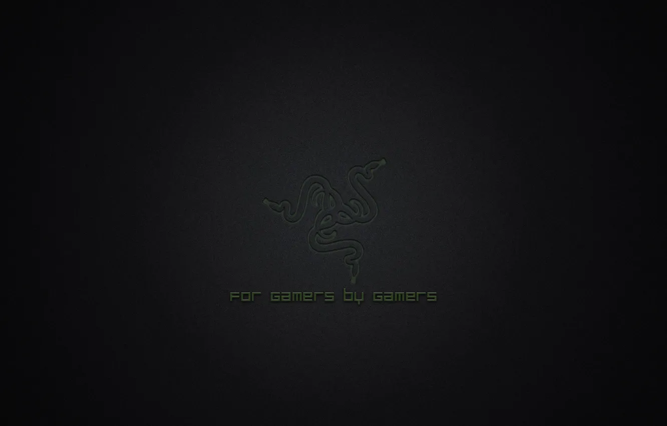 Photo wallpaper Green, Black, Logo, Razer, Wallpaper, Hi-Tech, Minimalism, For Gamers By Gamers