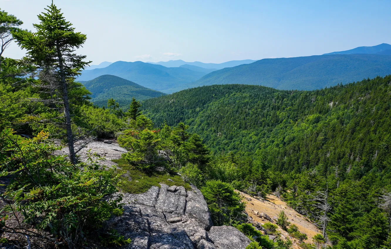 Photo wallpaper mountains, rocks, horizon
