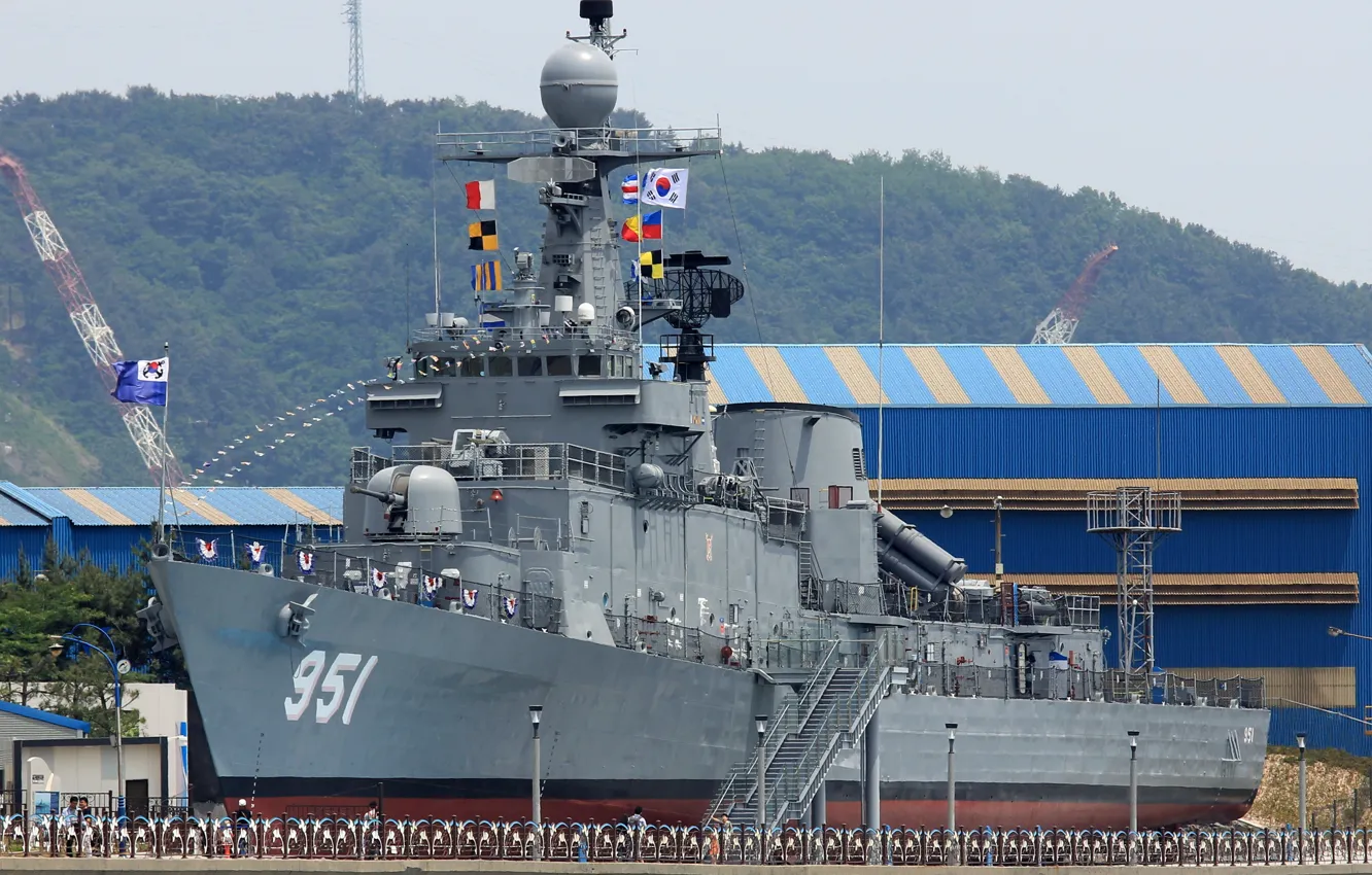 Photo wallpaper ship, Museum, military, South Korea, Ulsan