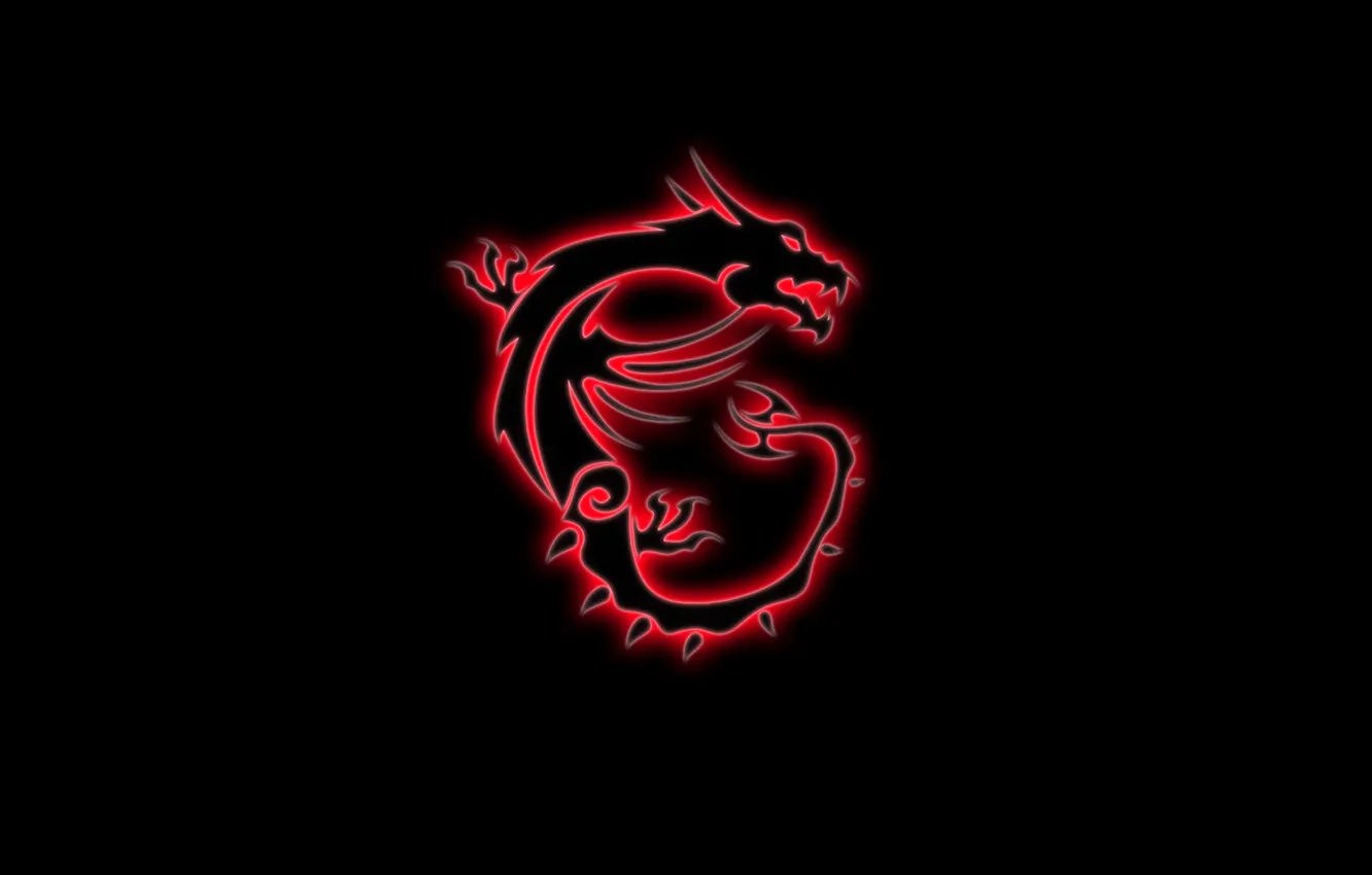Photo wallpaper red, game, black, dragon, gaming, MSI, red dragon, micro star international