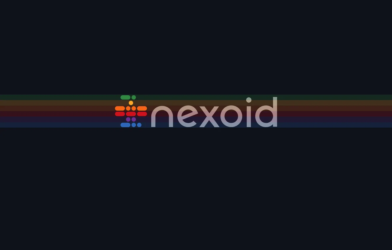 Photo wallpaper rainbow, logo, retro, Nexoid