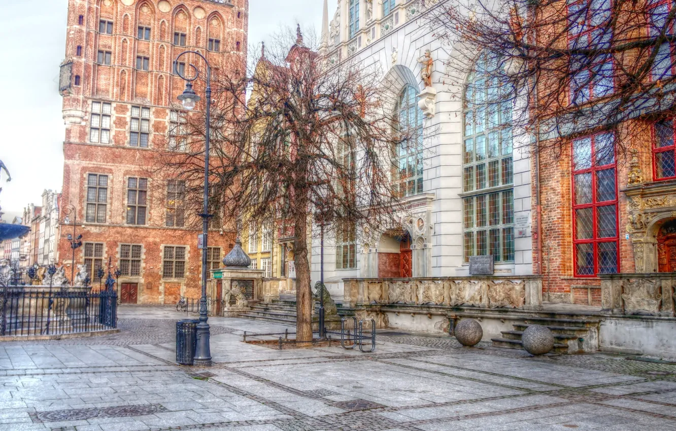 Photo wallpaper street, Poland, building, Gdansk