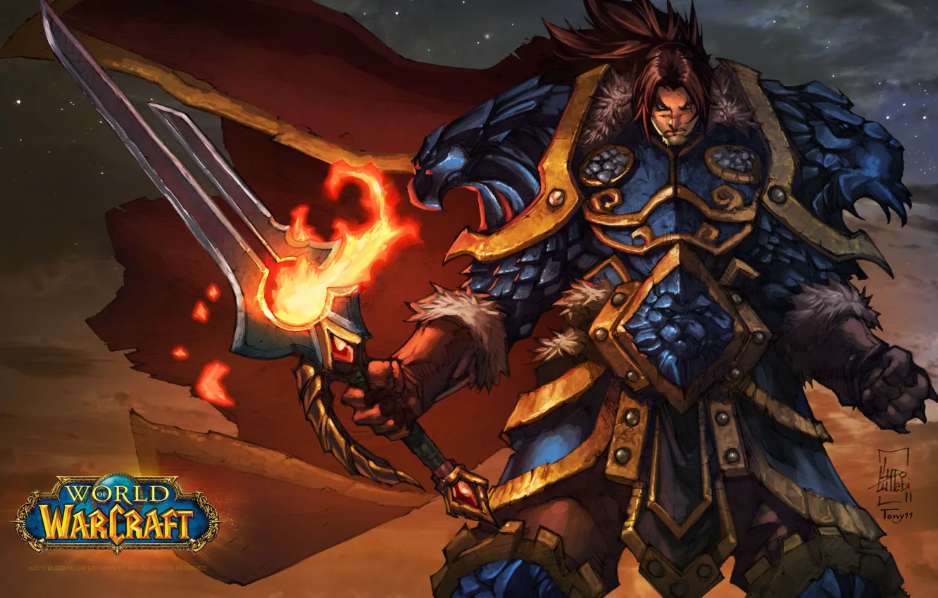Photo wallpaper Warcraft, Varian Wrynn, the king of Stormwind