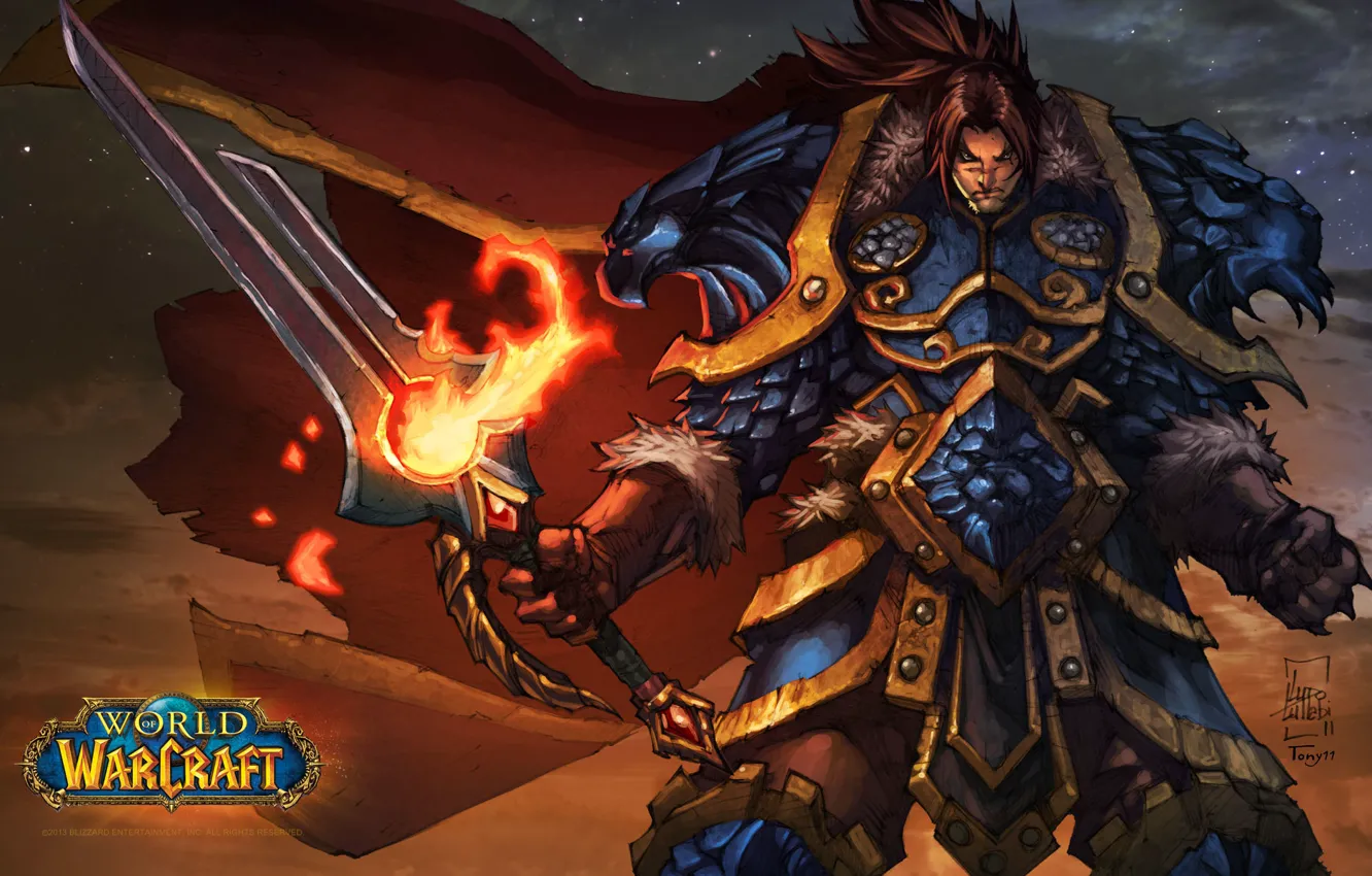 Photo wallpaper warcraft, Varian Wrynn, the king of Stormwind