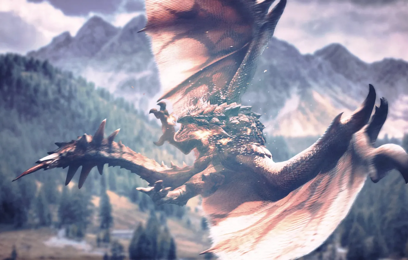Photo wallpaper landscape, dragon, dragons, Dragon's Prophet