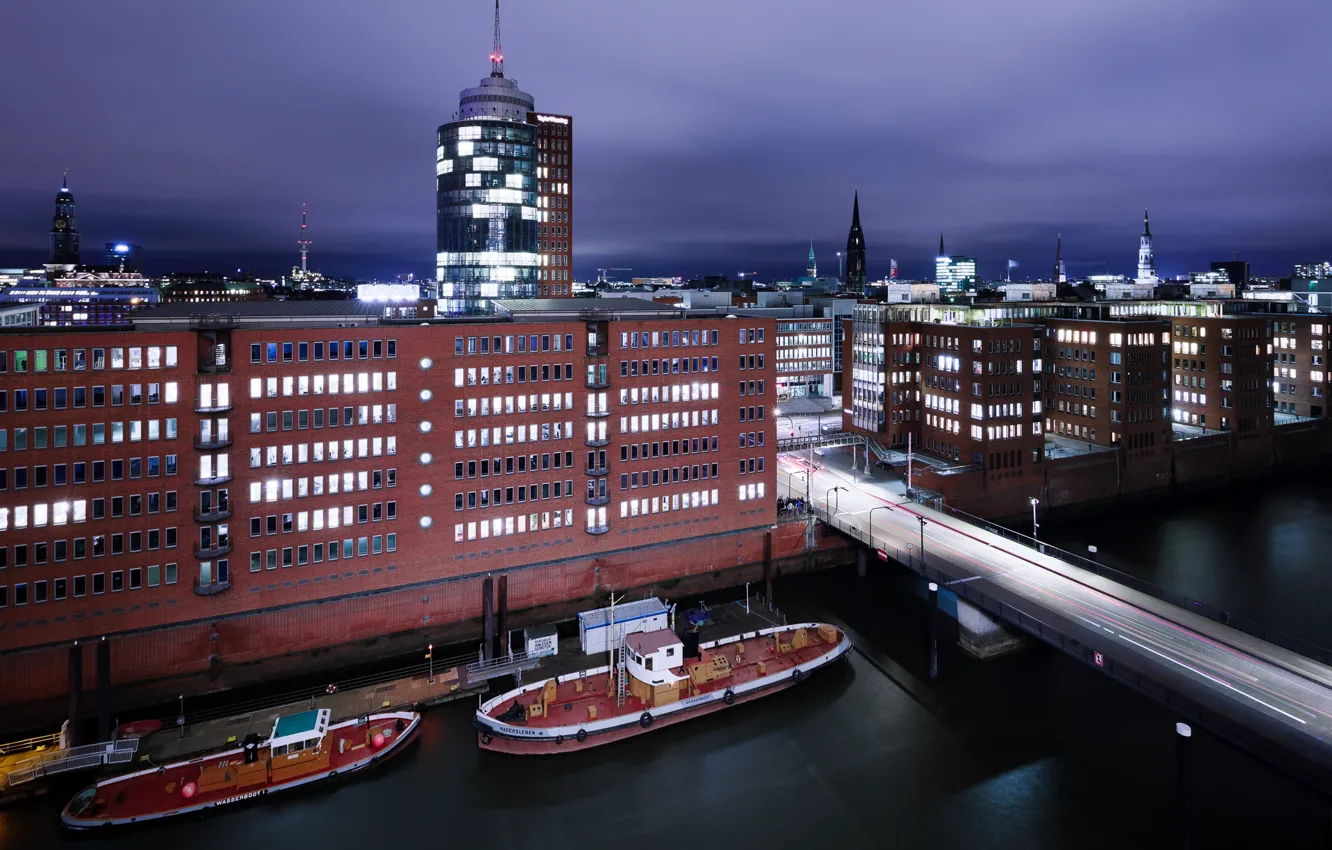Photo wallpaper the city, architecture, Hamburg
