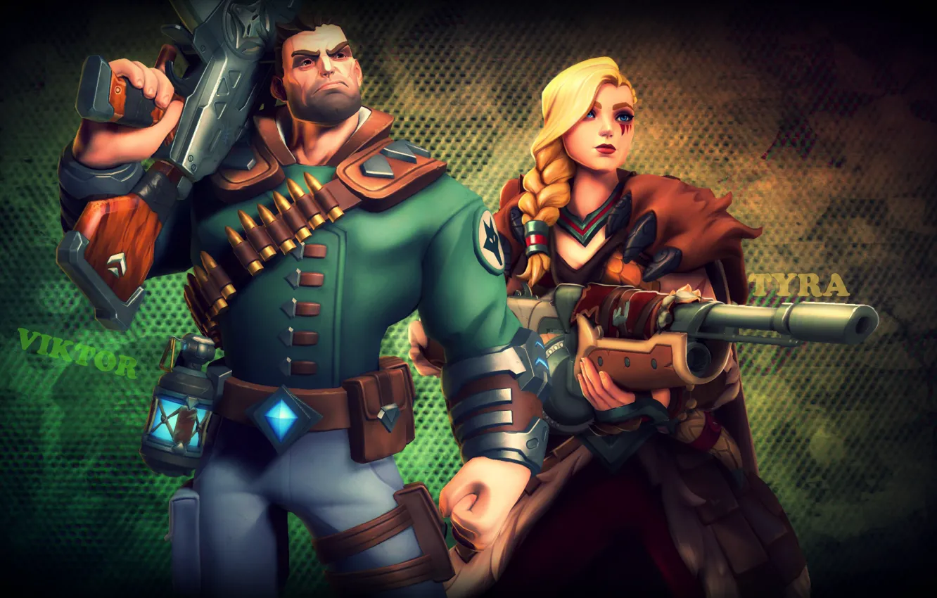 Photo wallpaper Viktor, Paladins, Tyra
