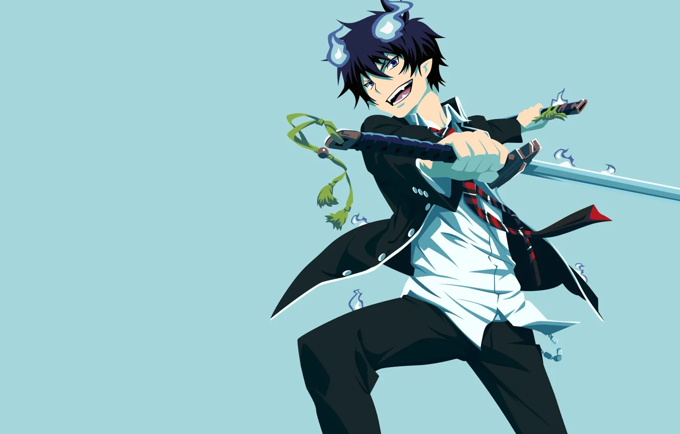 Photo wallpaper guy, Ao no Exorcist, Rin Okumura, Blue exorcist, Rin, poludemon, Okumura Rin