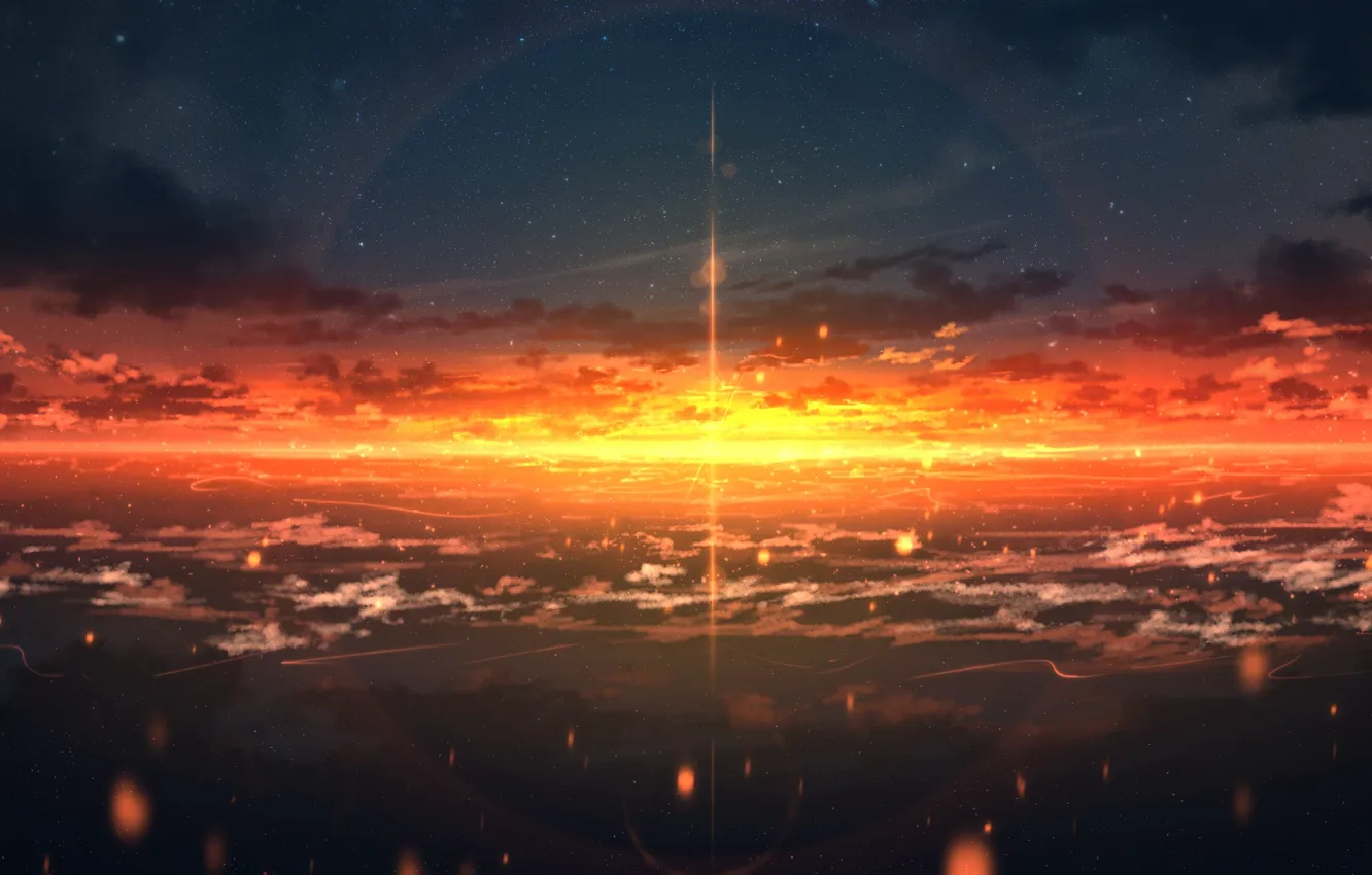Photo wallpaper the sky, the sun, sunset, Rune Xiao