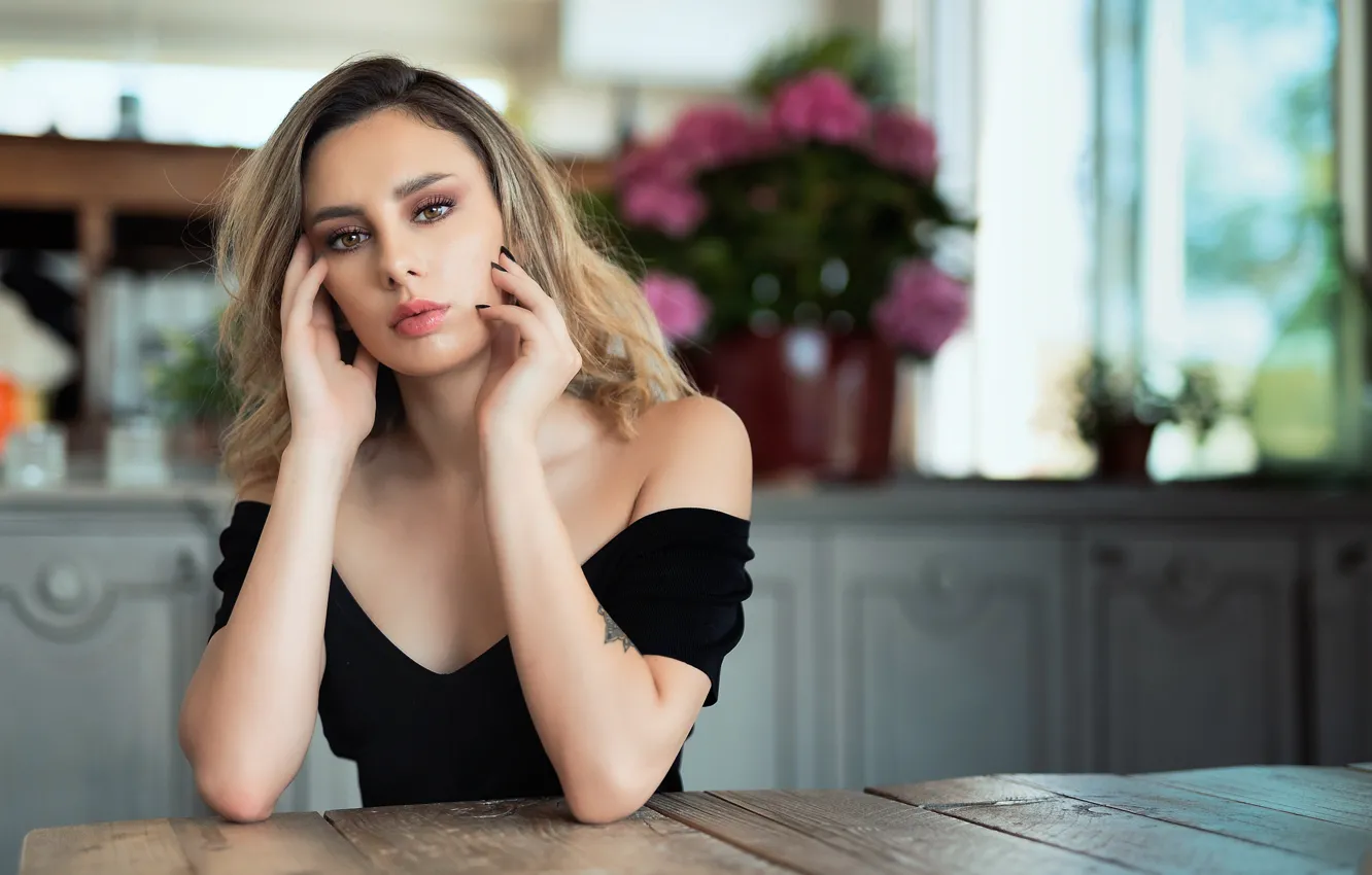 Photo wallpaper eyes, look, sexy, sponge, beauty, Virginia