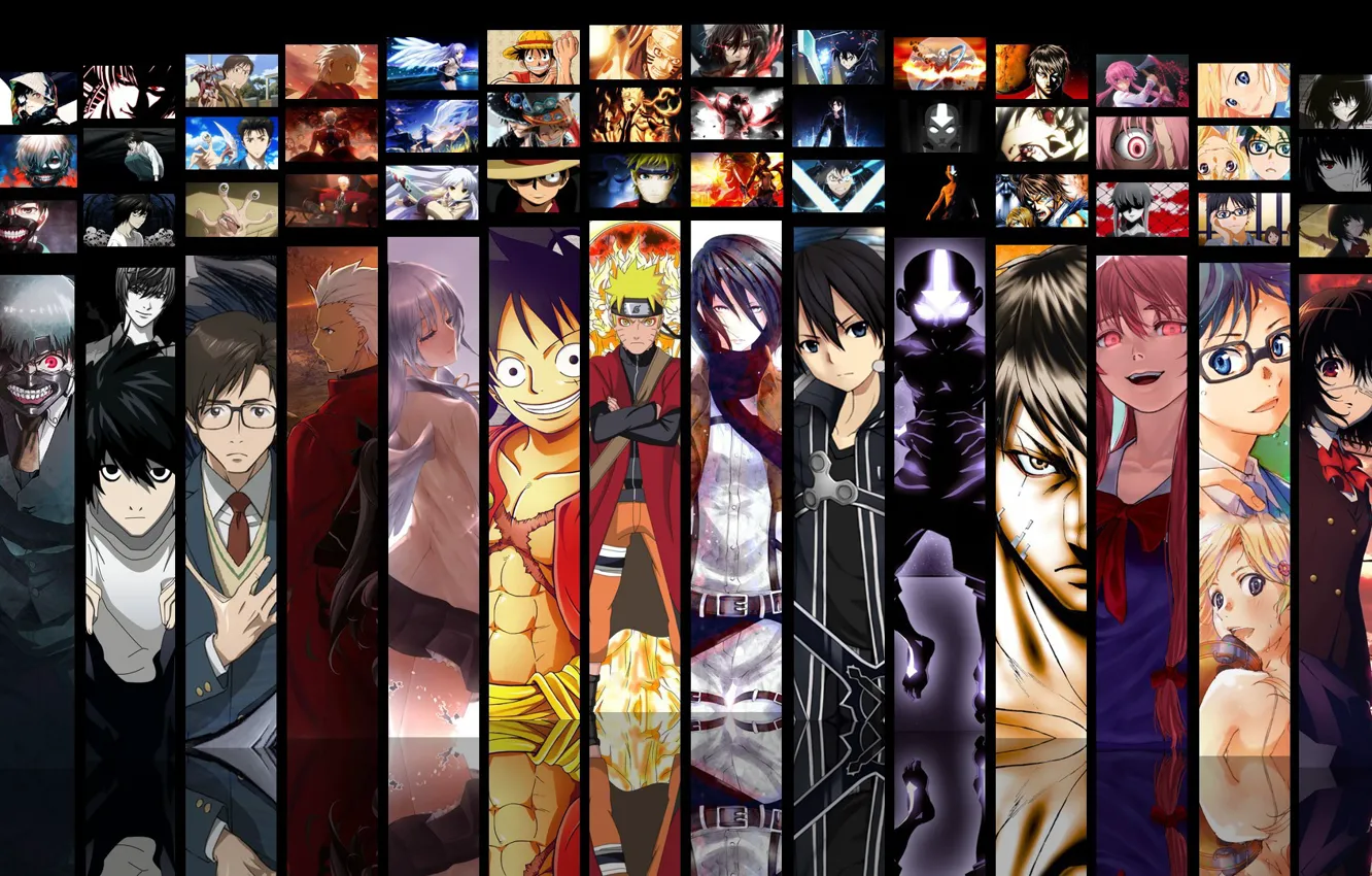 Photo wallpaper game, Death Note, Naruto, Anime, Fate/Stay Night, One Piece, pirate, alien