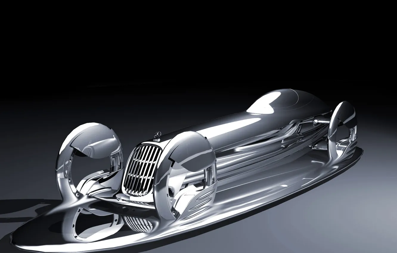 Photo wallpaper Silverflow, Mercedec Benz