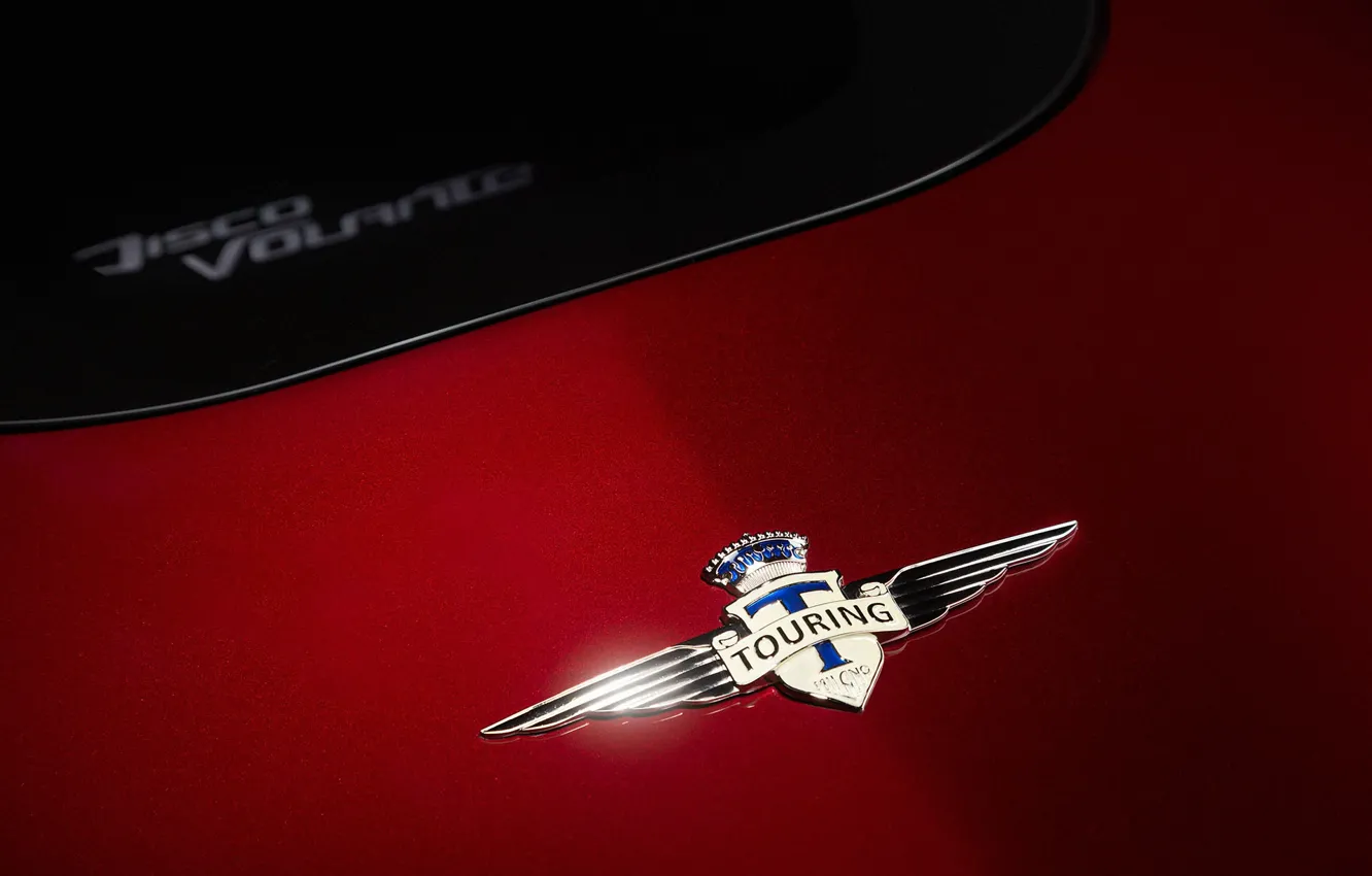 Photo wallpaper Alfa Romeo, Flying Disc, badge, Alfa Romeo Disco Volante