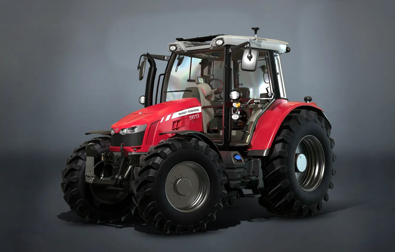 Photo wallpaper tractor, Farming Simulator 17, Massey Fergusson MF5600