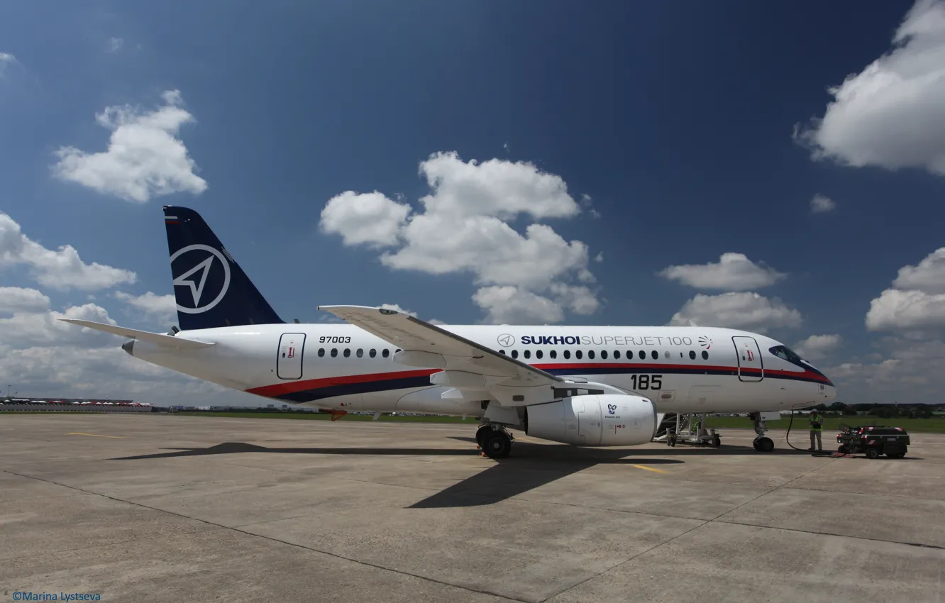 Photo wallpaper Parking, the plane, Sukhoi