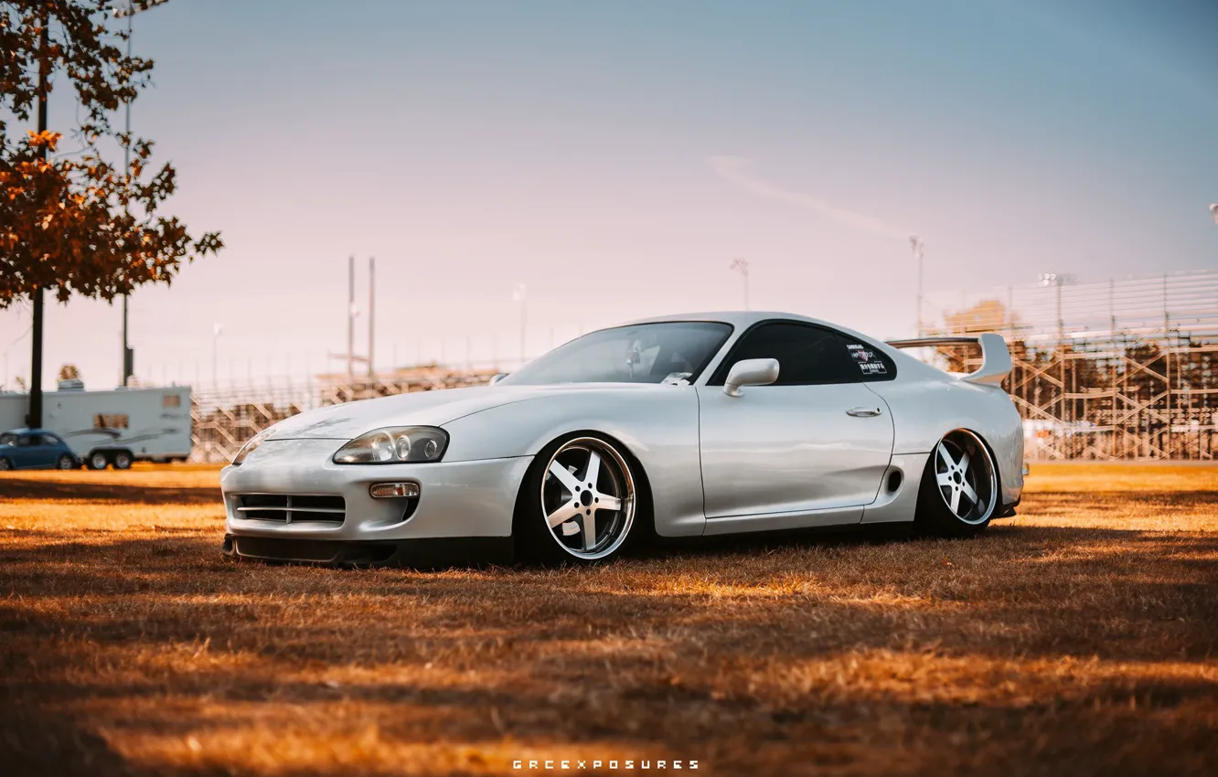 Photo wallpaper Japan, Toyota, Front, tuning, power, Supra, race, Toyota